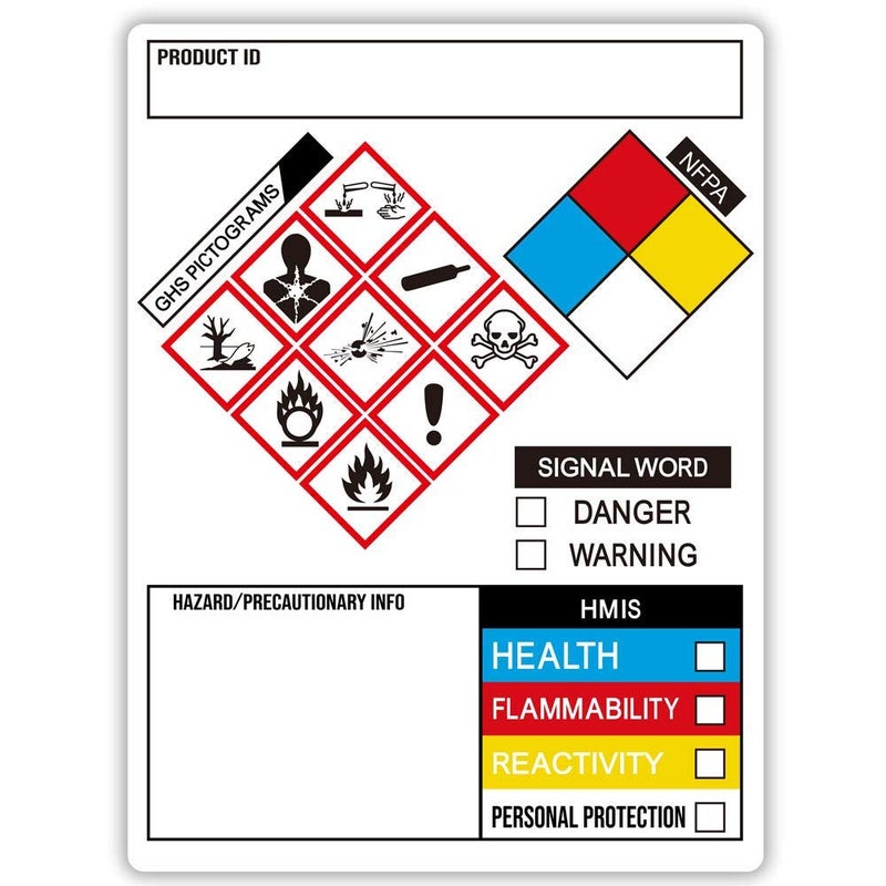 Besttile GHS Labels, SDS OSHA Labels for Chemical Safety Data, 3 x 4 Inch Roll of 260 MSDS Stickers with GHS - Image 1